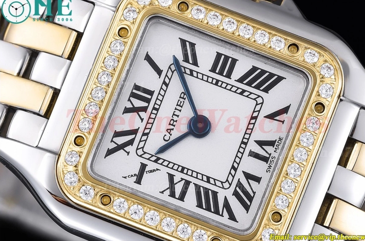 Dia YG SS Ladies White De Swiss 8848F Dial Secrete Panthere 22mm Qtz 0115